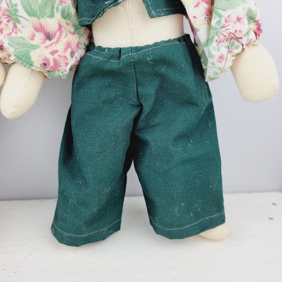 Handmade White Bunny Rabbits with Clothing Easter Shelf Plush Decorative Bunnies - Picture 8 of 15